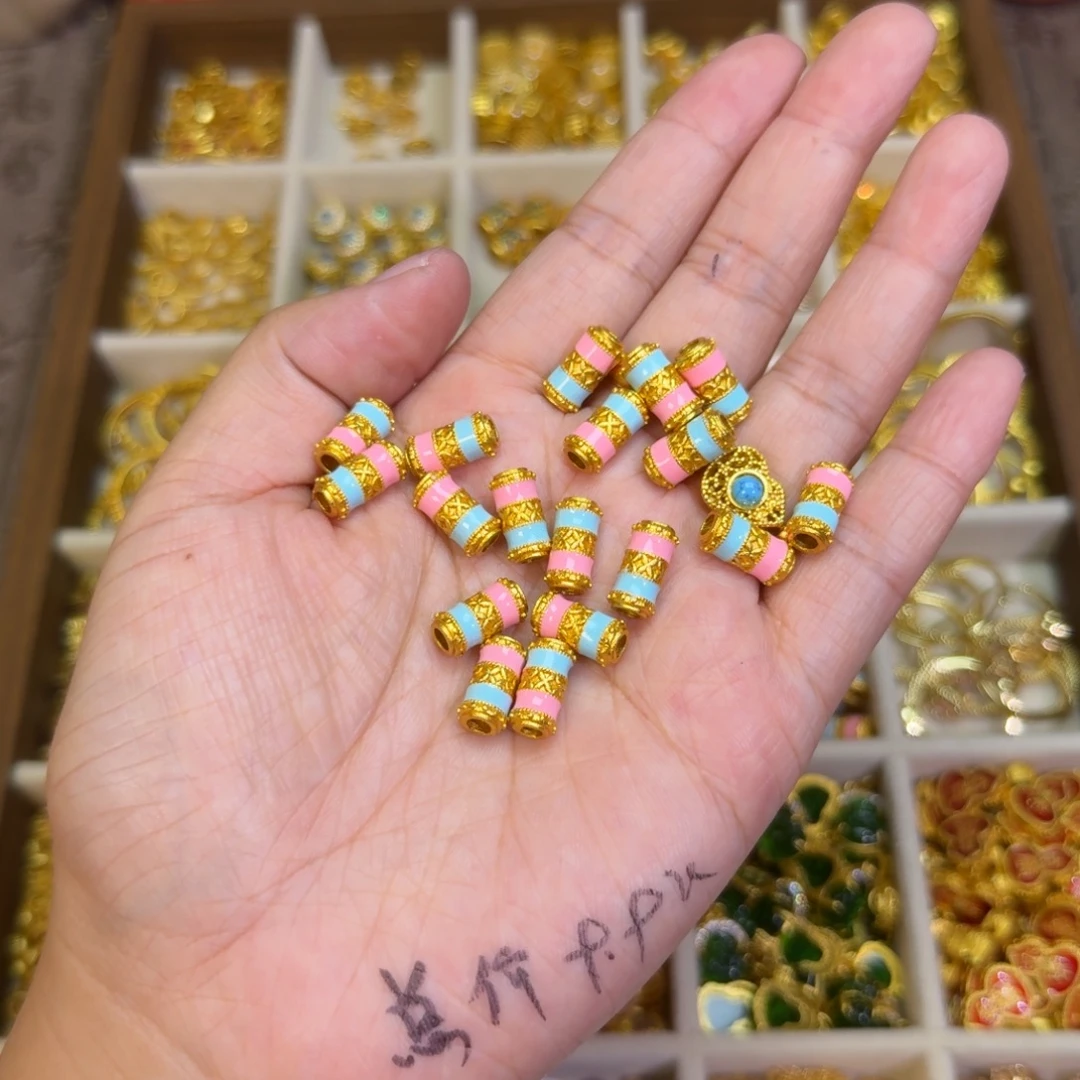 合金彩虹桶珠1个装