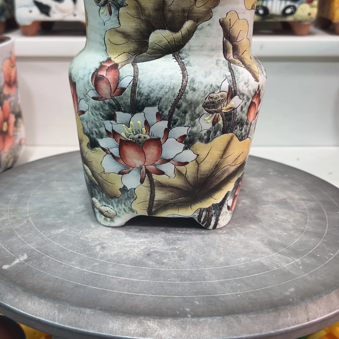 天工造物手绘花盆21