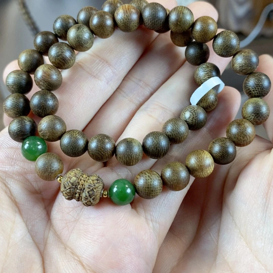 沉香手串文莱卡8mm双圈