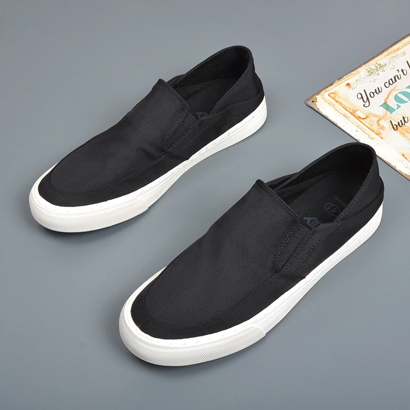 25018潮流百搭帅气懒人鞋男布鞋好脚感透气帆布鞋男一脚蹬休闲鞋