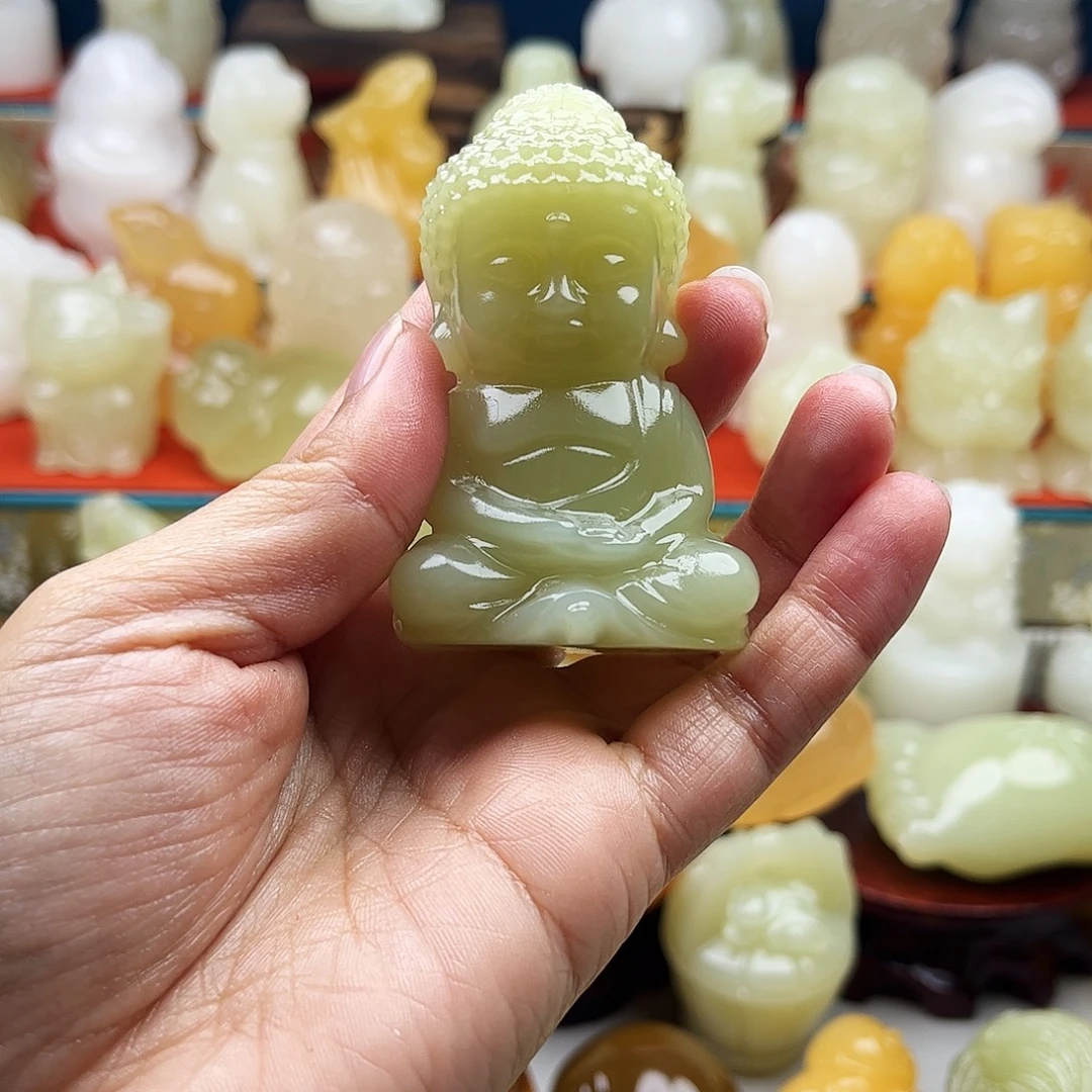 3***C石材佛佛手吧摆件