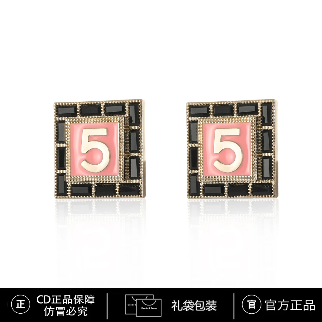 铜合金锆石耳饰 滴釉气质轻奢百搭法式耳钉 3951