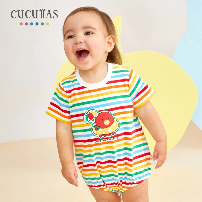 Cucutas男婴童三角衣婴幼儿包屁衣连体哈衣爬服夏款CY24SUW225