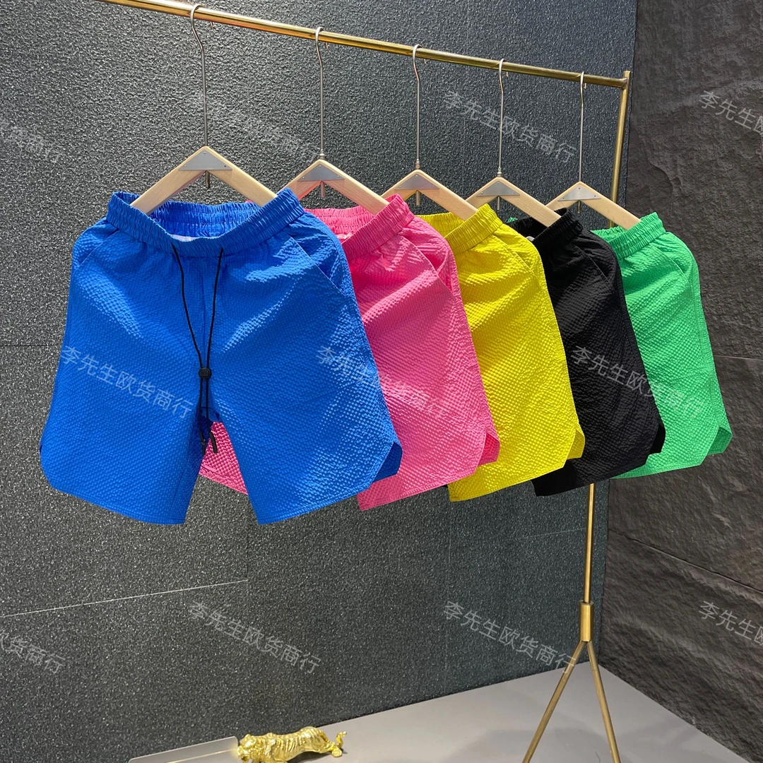 夏季时尚百搭休闲裤外穿纯色薄款韩版抽绳简约短裤宽松速干裤子