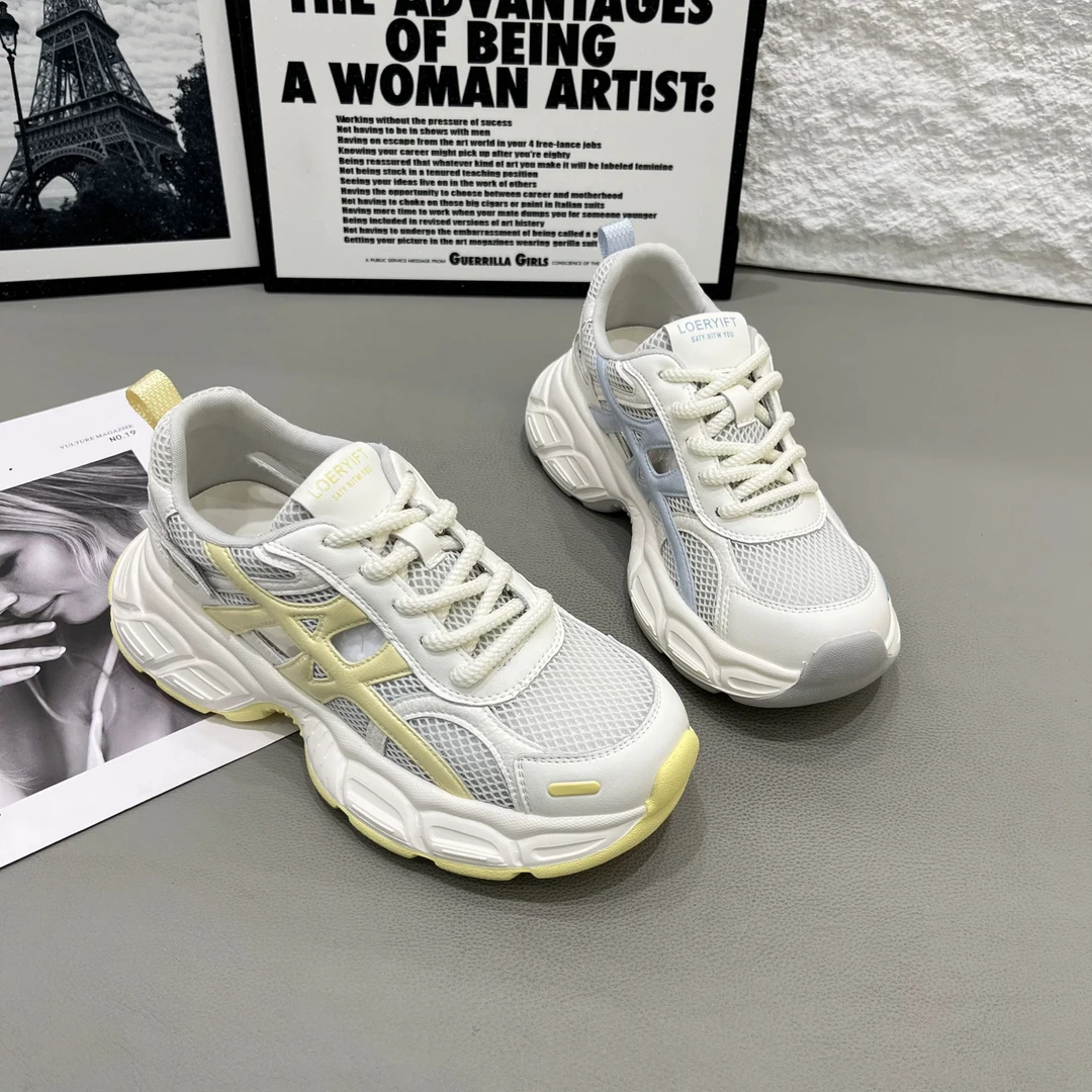 5020老爹鞋女2025夏款软底镂空透气轻便不累脚百搭运动休闲鞋