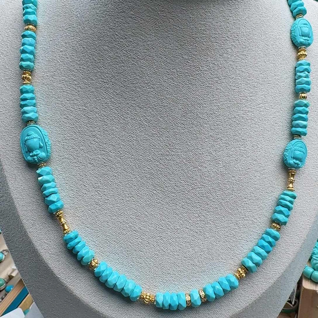 绿松石未镶嵌颈饰