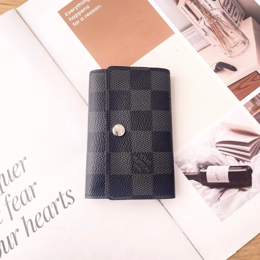 95新 LouisVuitton/路易威登 棋盘格三折叠卡包钥匙包/1028