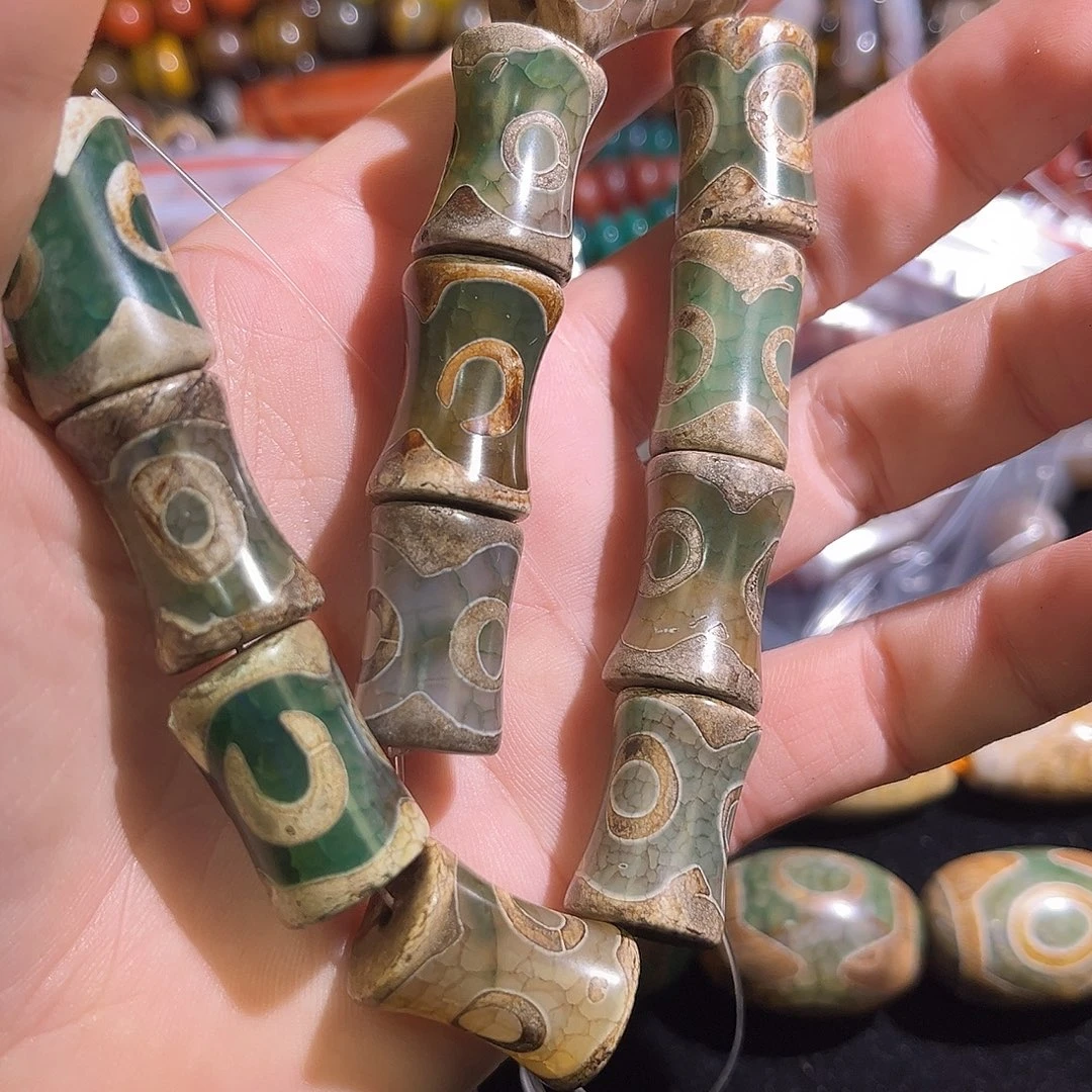 玛瑙/玉髓未镶嵌珠宝半成品竹节*11
