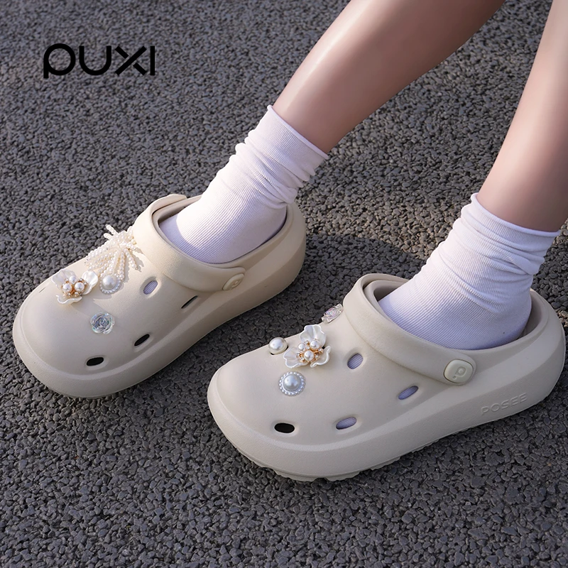 朴西奶酪洞洞鞋eva女夏季厚底增高防滑拖鞋防臭外穿户外沙滩鞋男