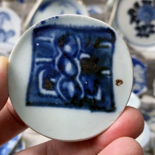 瓷片现代瓷器青花瓷片