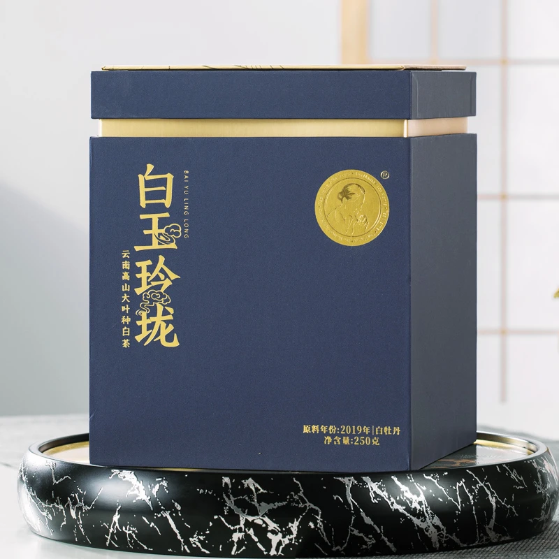 澜沧古茶2021年云南高山白茶白玉玲珑散茶一芽一叶“牡丹王”等级