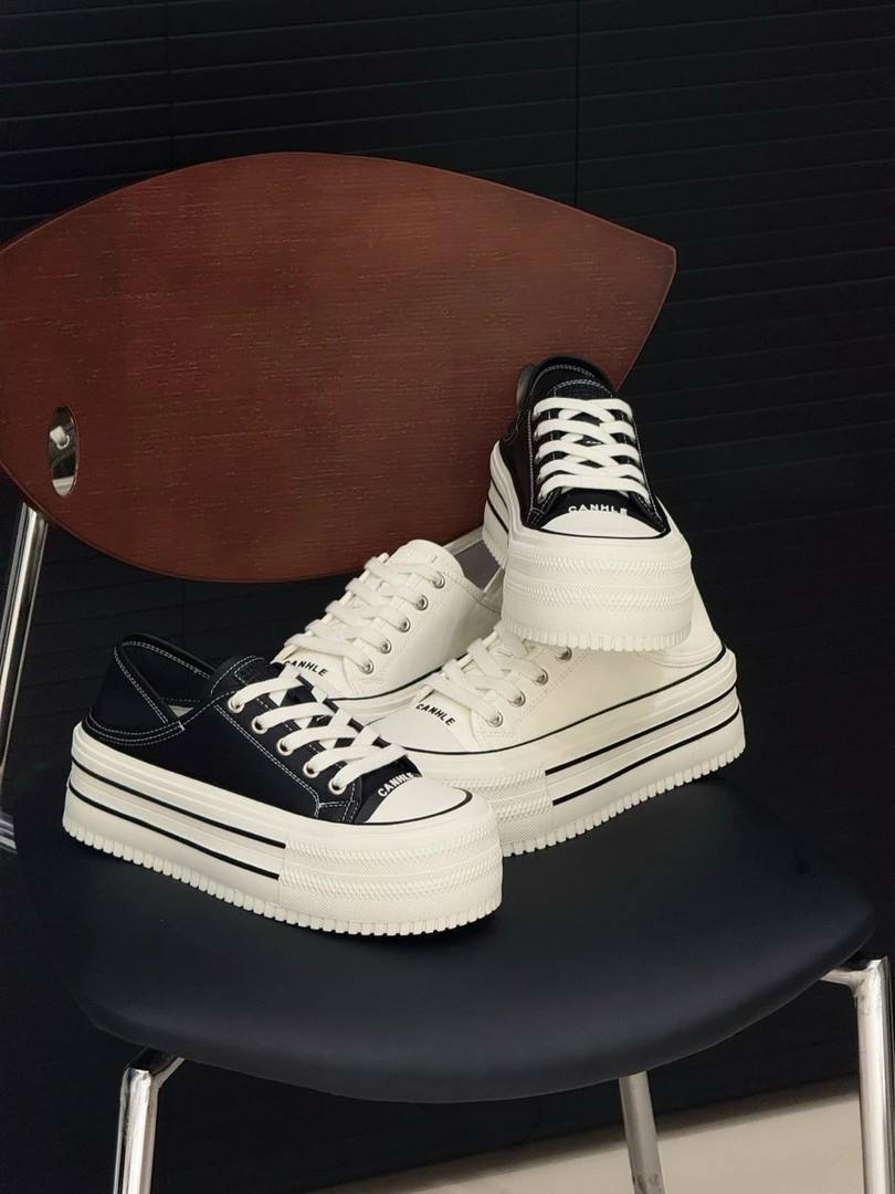 休闲风交叉绑带拼色常规款帆布鞋学生韩版板鞋时尚