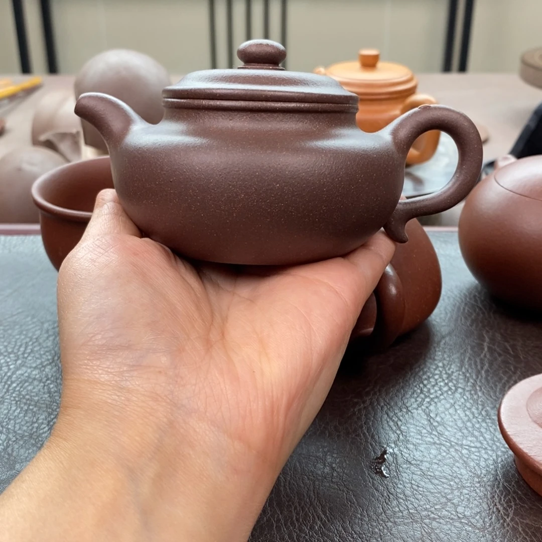 坚***坚茶壶紫砂千禧紫泥仿古210cc精工半手