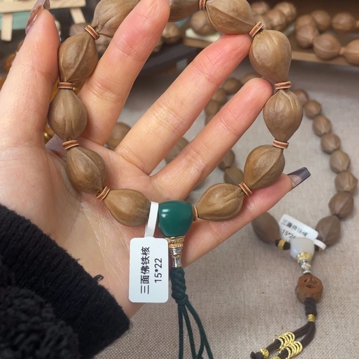 手串/手链橄榄核梅林铁核15.22头货三面佛