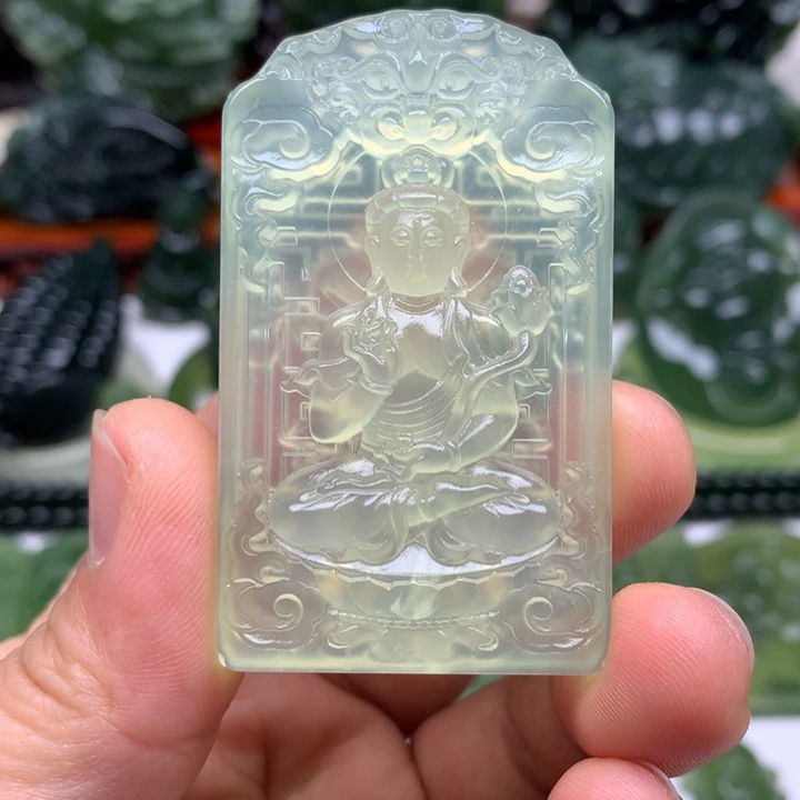 蛇纹石玉未镶嵌颈饰