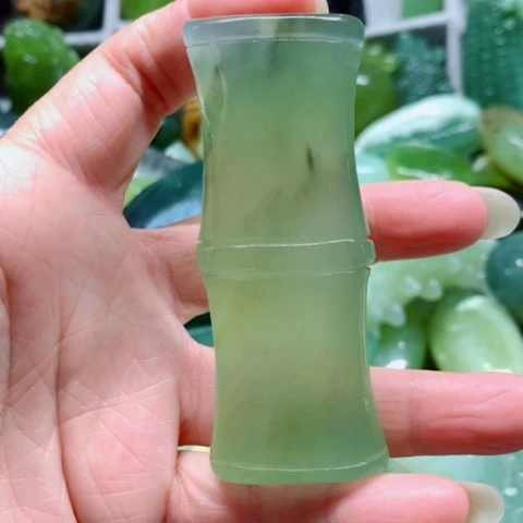蛇纹石玉未镶嵌手把件