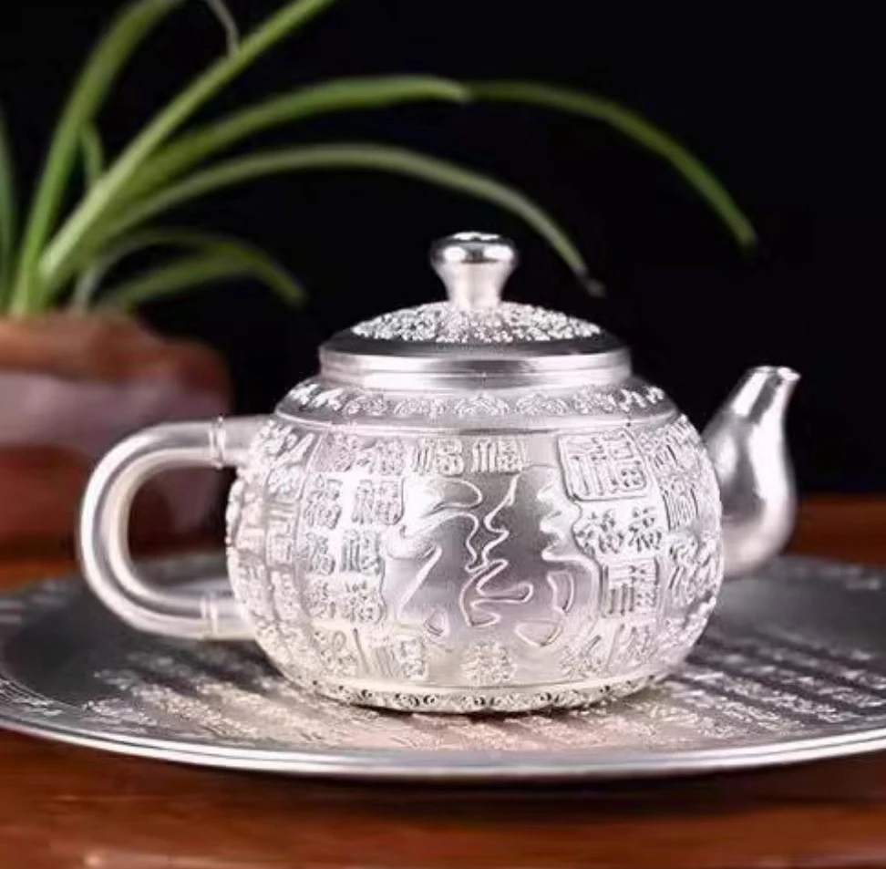 【粉丝福利M】百福茶壶家用办公礼办公室喝茶收藏