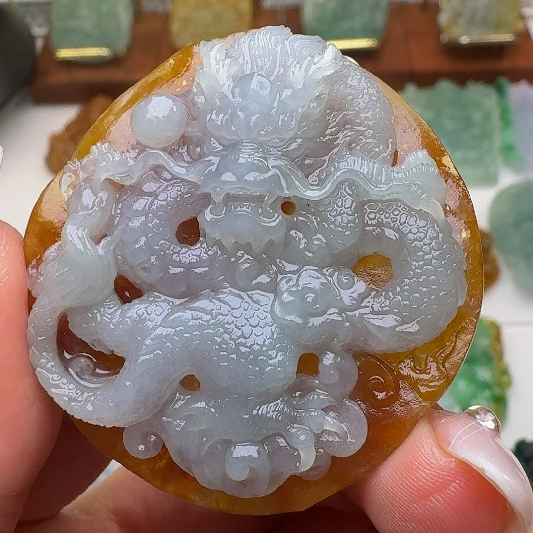 飞***机未镶嵌定制翡翠毛货
