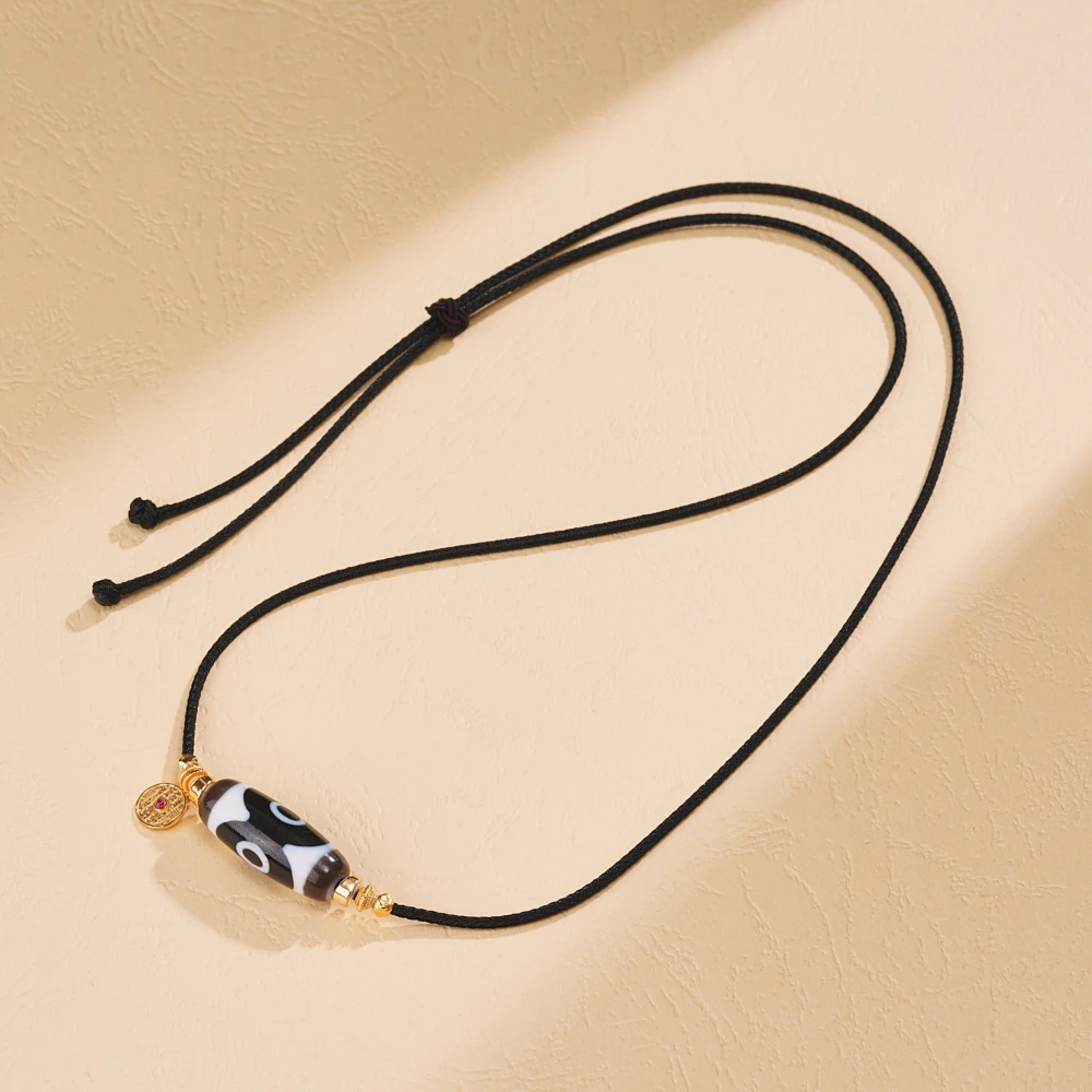 云丹拉姆丨JC至纯黑白熊猫三眼锁骨链多样性发其一