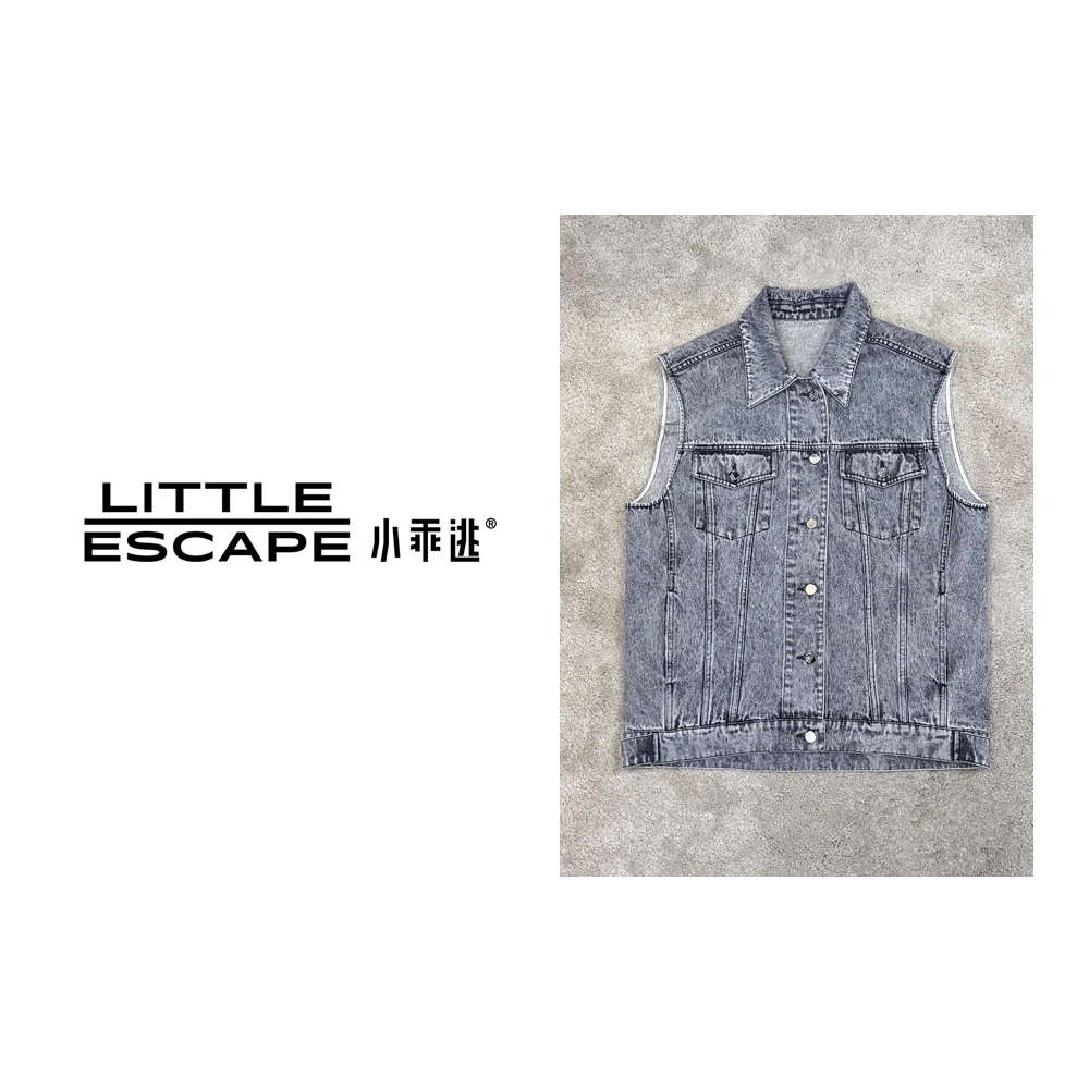 小乖逃X高端时髦洋气灰色马甲水洗新款外穿马甲女外穿百搭230268
