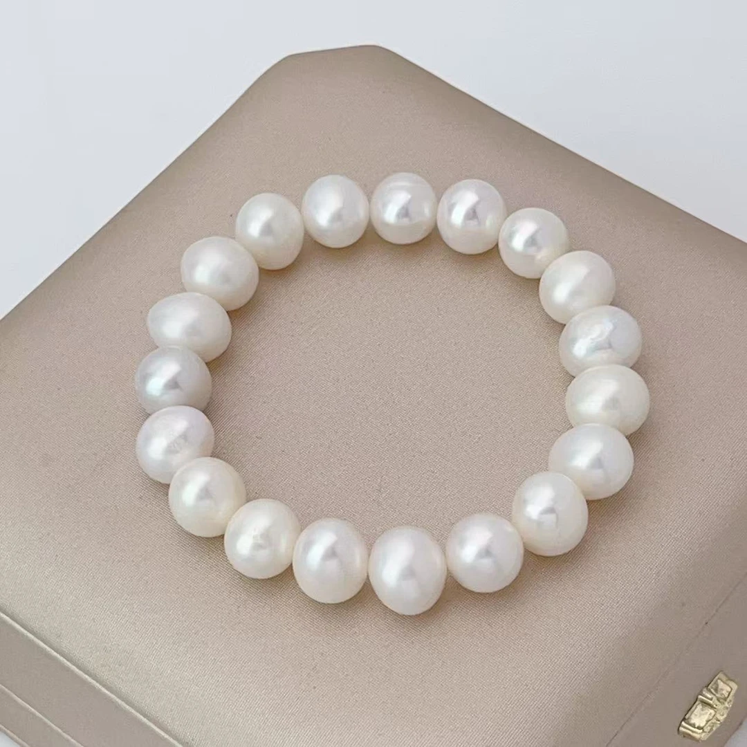 【大白】约9-10mm淡水无核珍珠手串经典气质百搭珍珠手链DSL00653