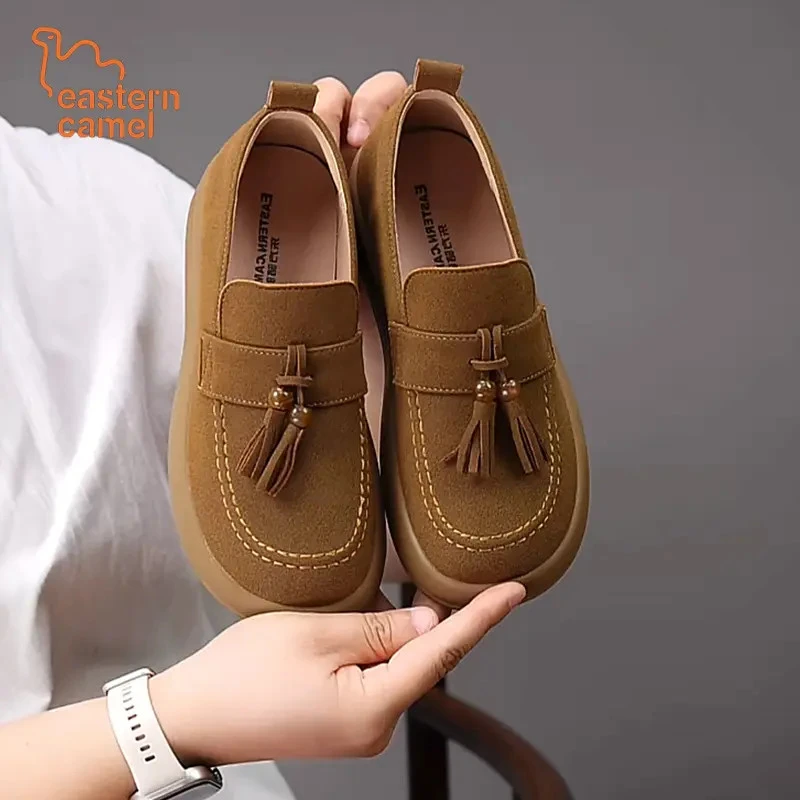 东方骆驼新款勃肯单鞋舒适鞋春秋厚底增高休闲女士鞋百搭款女鞋