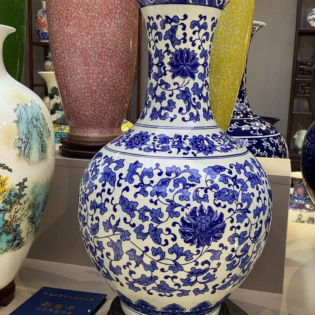 高***售摆件陶景德镇陶瓷49厘米2个