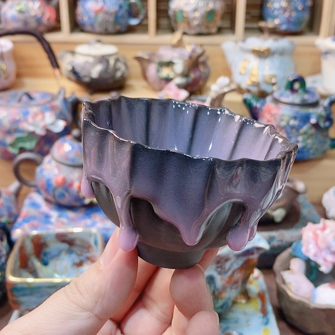 粗陶志野柴烧茶器
