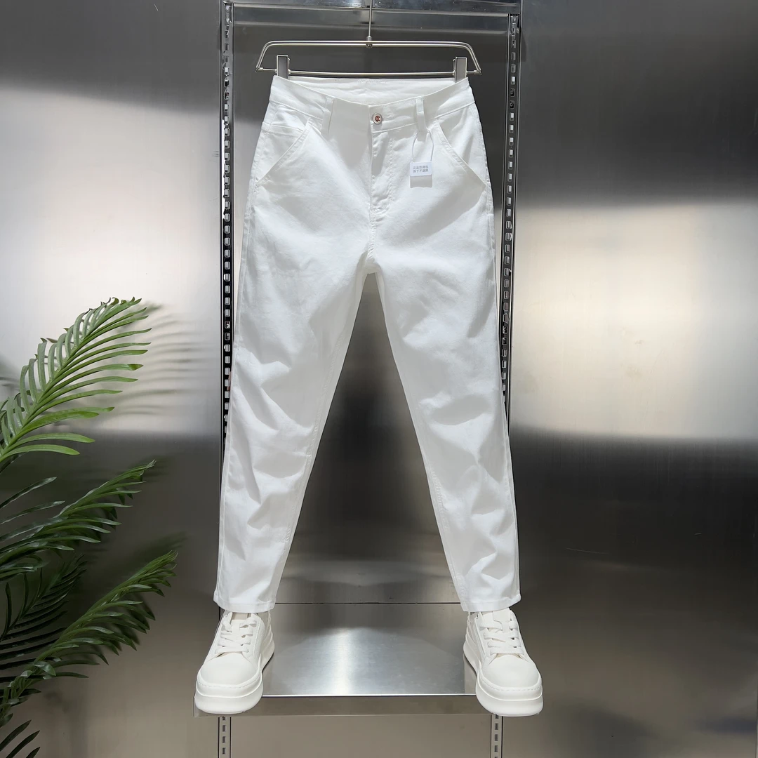 【九分裤】秋季男小直筒休闲牛仔裤时尚潮流高级感显瘦九分裤+长裤