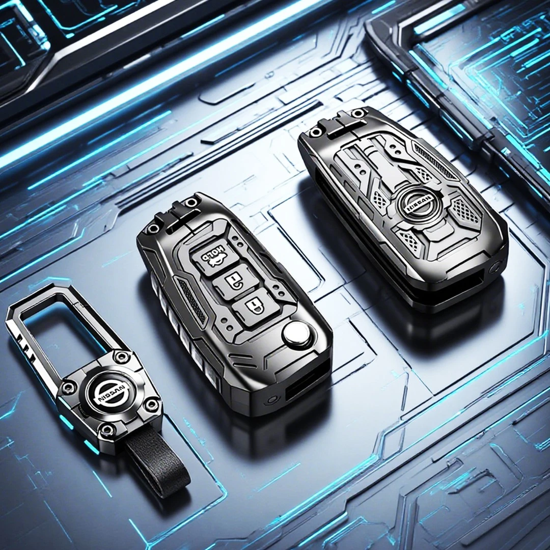 适用东风日产经典轩逸钥匙套逍客劲客折叠尼桑骐达汽车壳扣包金属