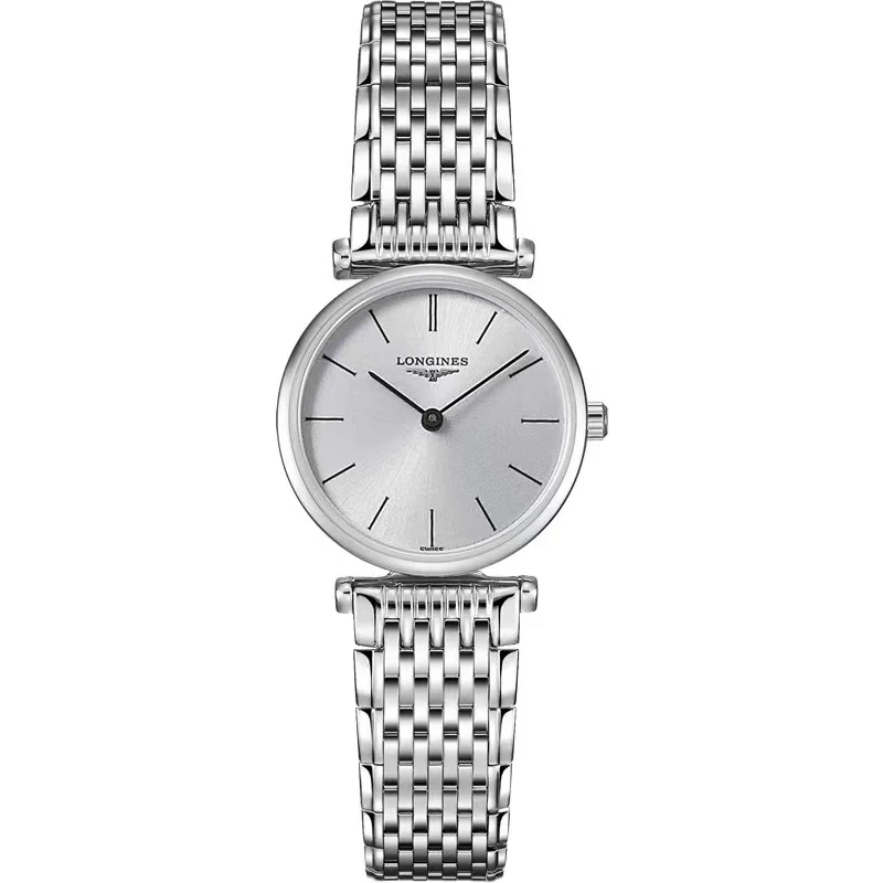 99新 Longines/浪琴 L4.209.4.72.6/嘉岚209表径24高级灰/表径24