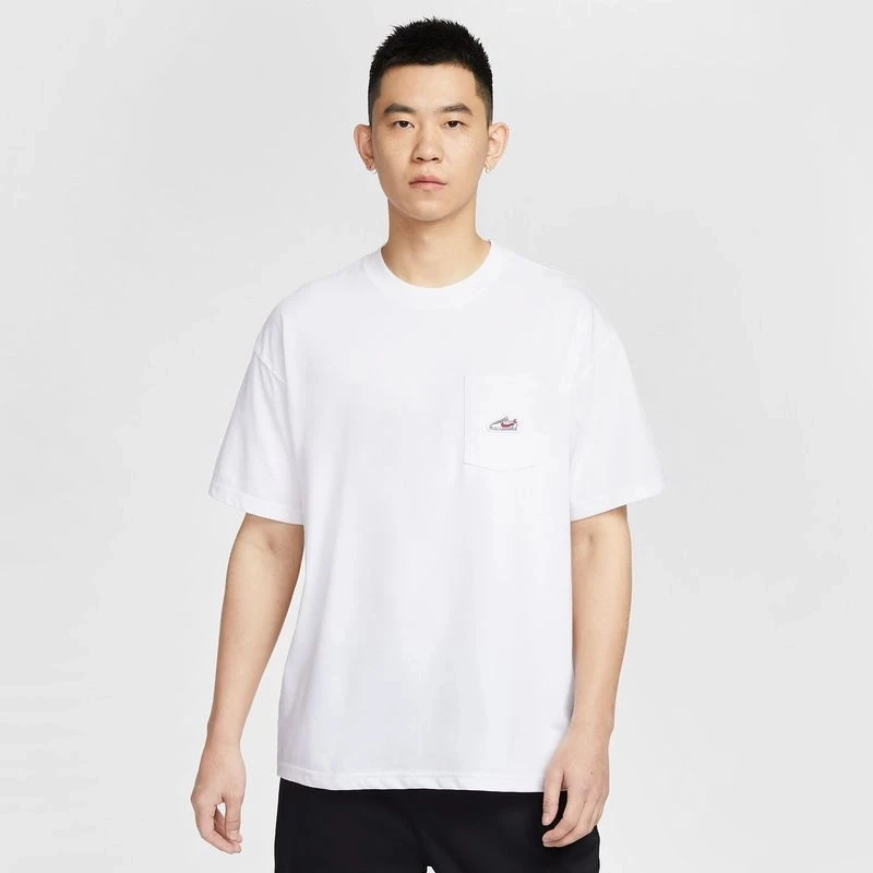 NIKE/耐克男子运动休闲潮流白色透气简约圆领T恤/短袖IB1383100