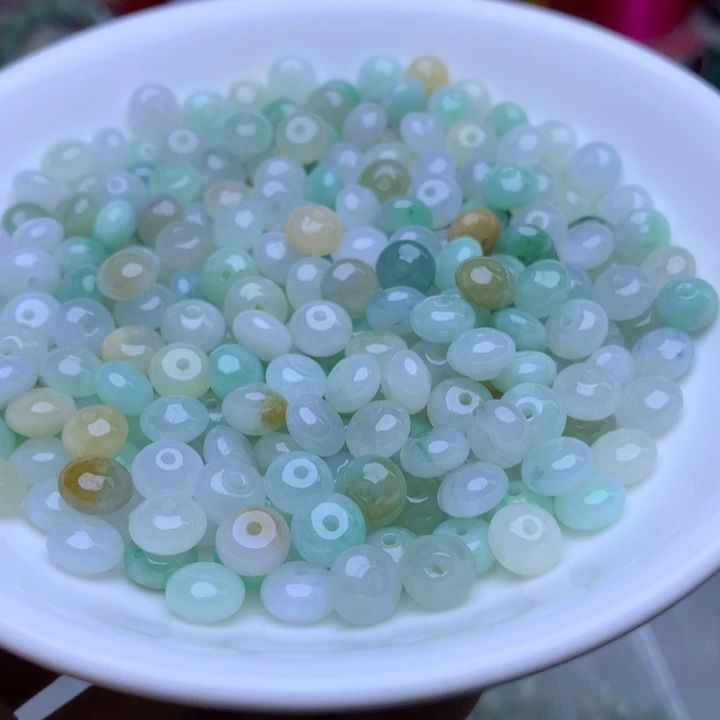 【闪购商品】未镶嵌手链翡翠卡4.2乘6.5冰鼓珠50个单圈