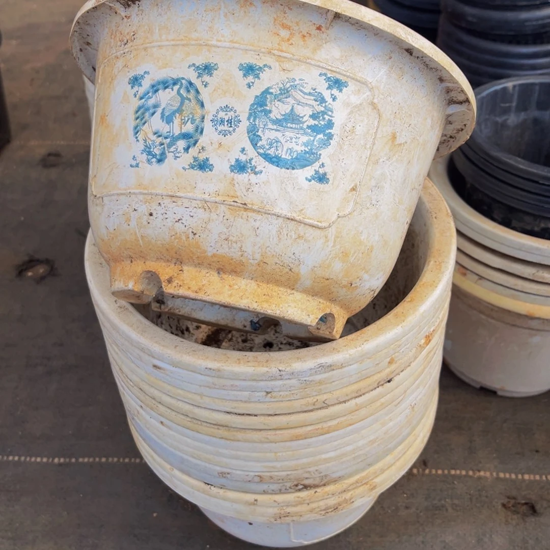 旧口径21青山绿水盆白圆盆15个