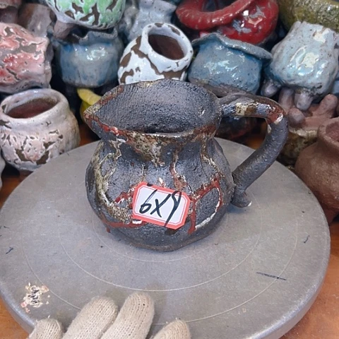 粗陶花盆手工花盆制作就这样