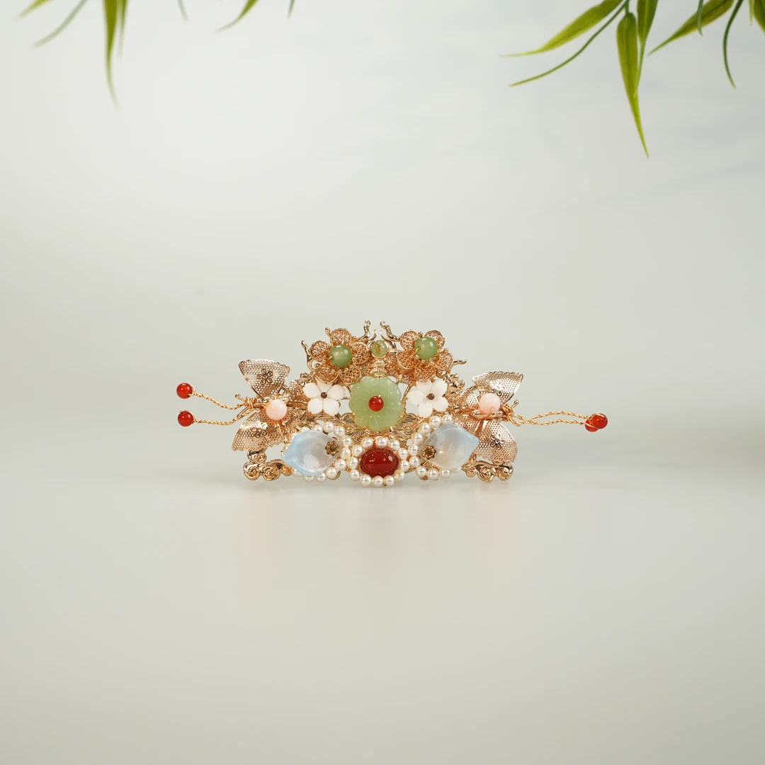 古悦倾城【暮春发冠】古风汉服头饰国风古装发饰复古宋制明制冠配饰