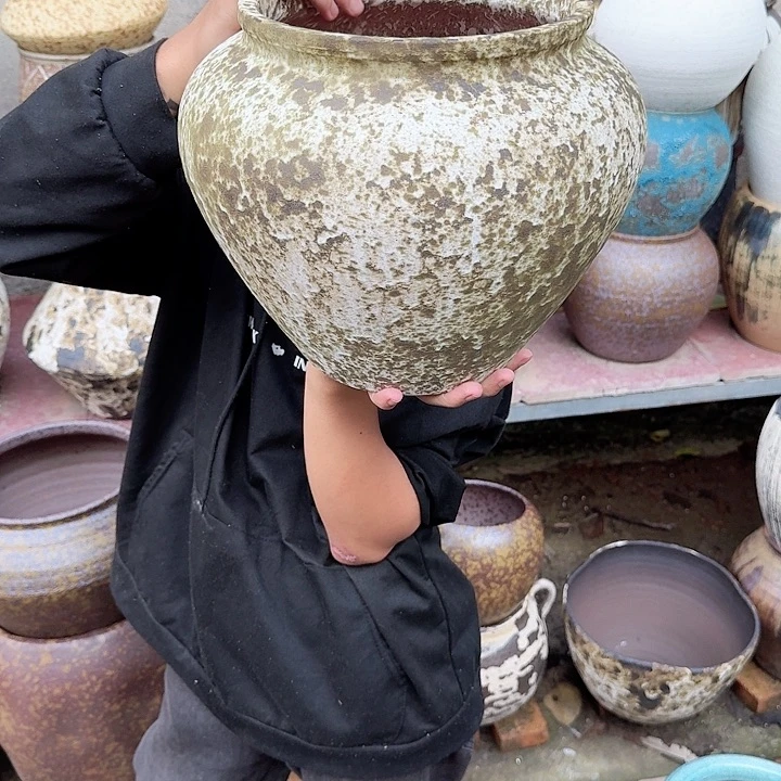 紫砂花盆高度26口径22