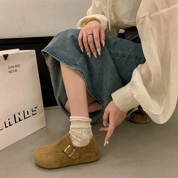 复古系百搭勃肯豆豆鞋