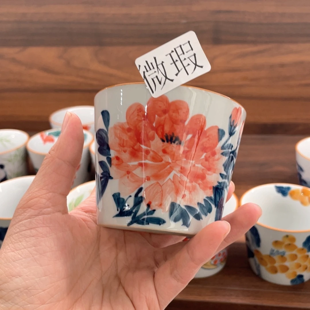 釉下手绘茶具微瑕