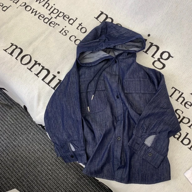 KM PERSONALITY 2025 新款春秋儿童牛仔衬衫外套 2551