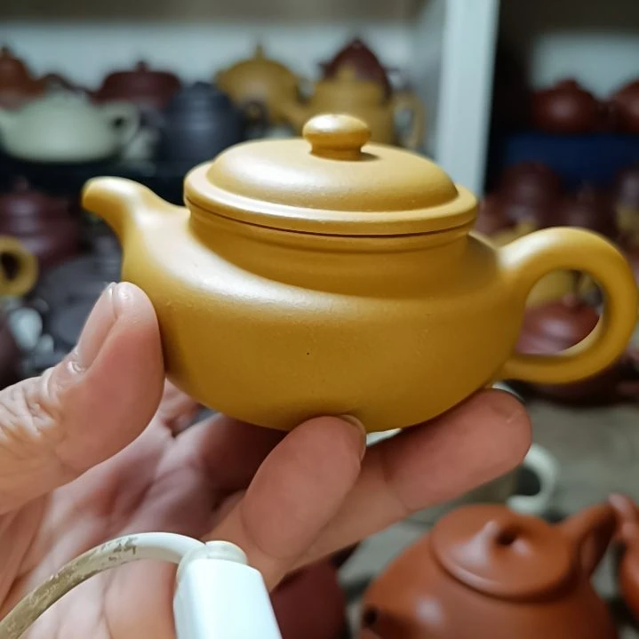 紫砂茶盘原矿黄金段泥仿古200cc半手工
