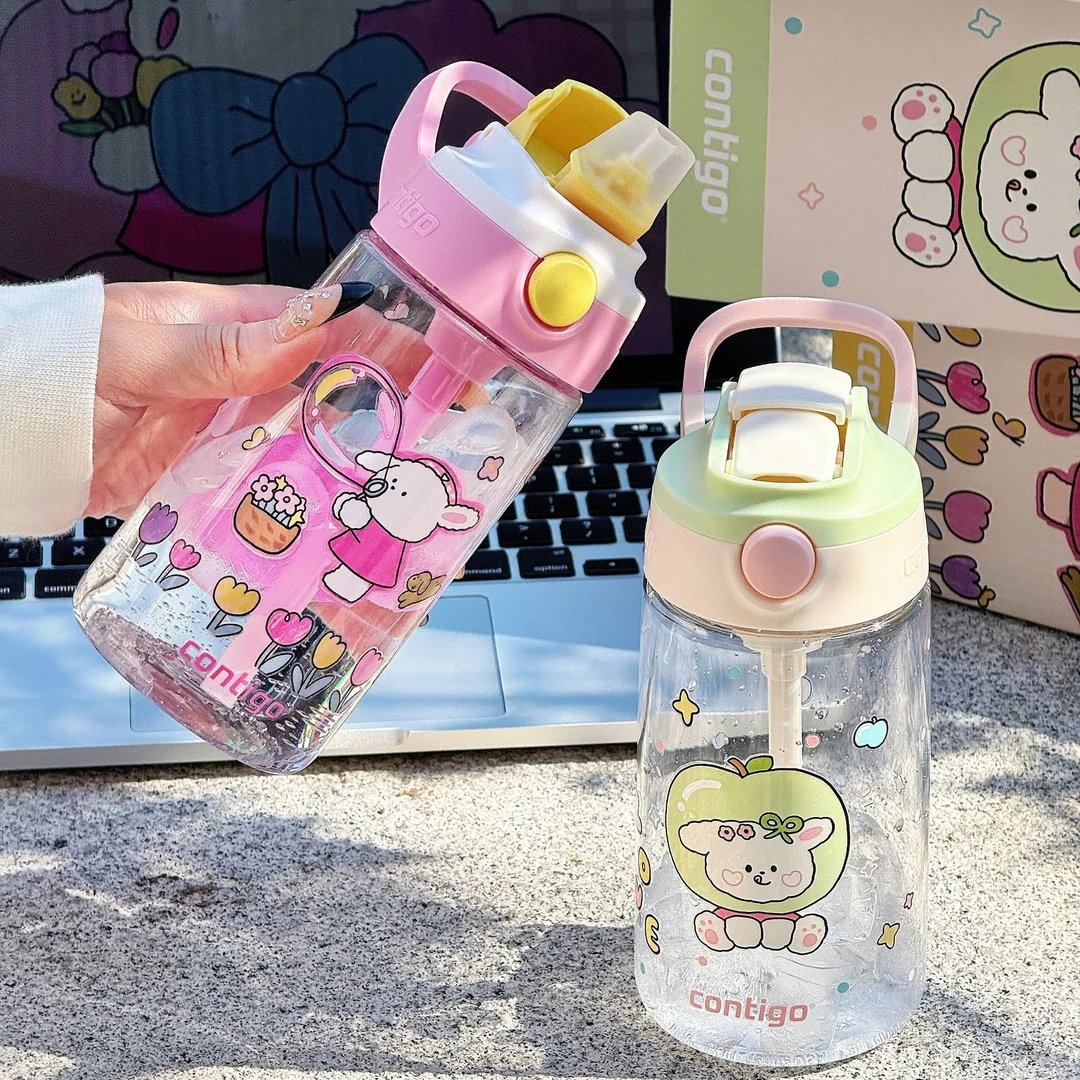 新款小菜狗【四代可拆卸】小发明家透明可爱便携儿童水杯吸管杯