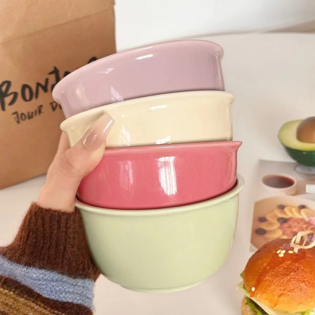 【七夕福利品】高颜值奶油甜品陶瓷色系饭碗新款家用釉下彩可爱餐具