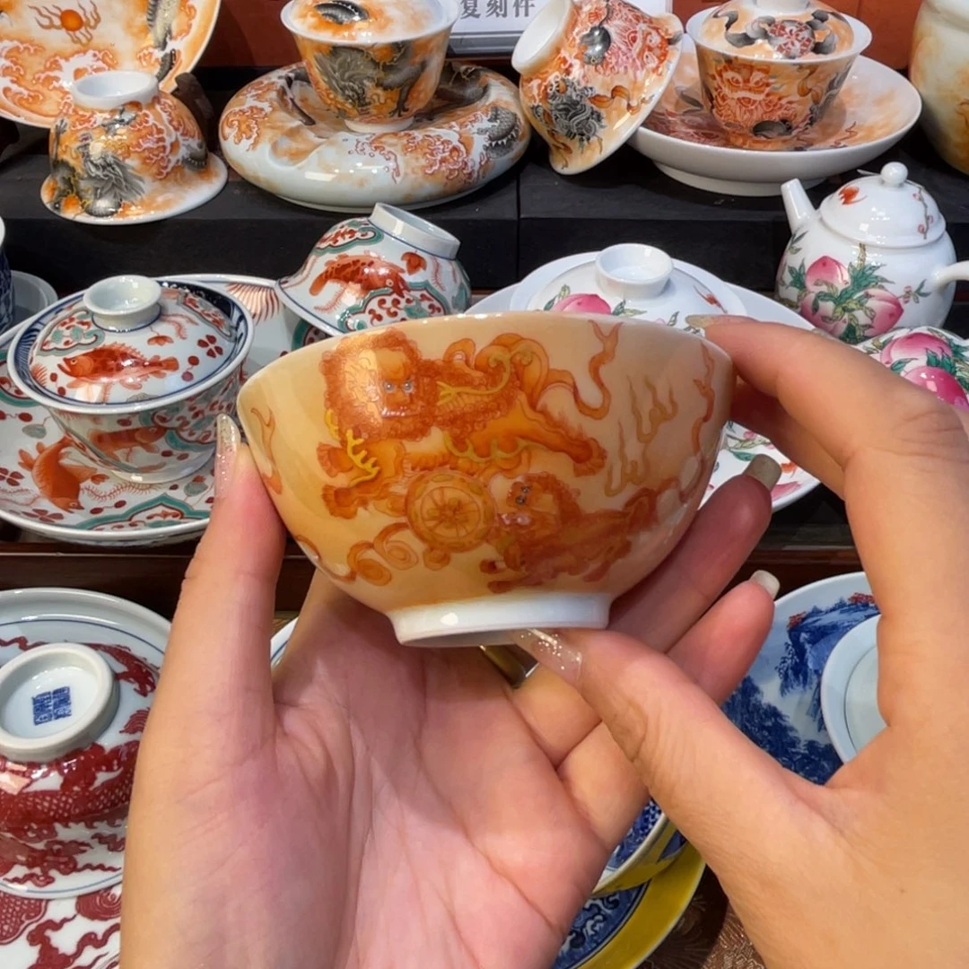 景德镇手绘茶器哦哦哦