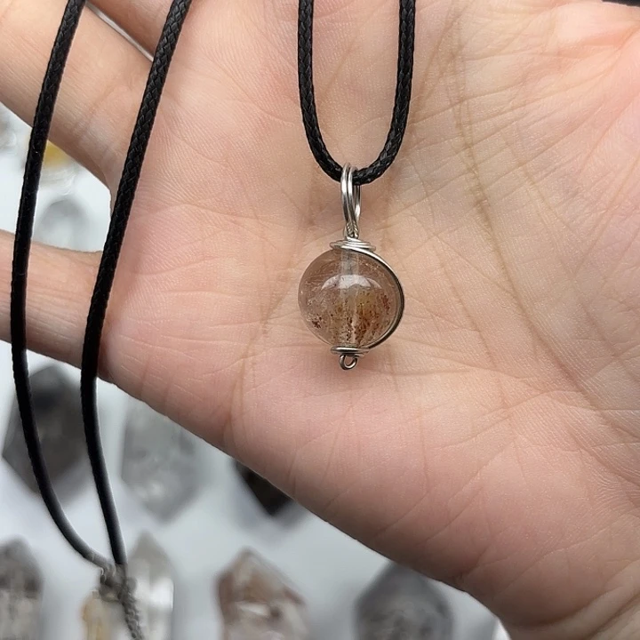 颈饰未镶嵌水晶12mm+胶花闪灵钻圆珠项链