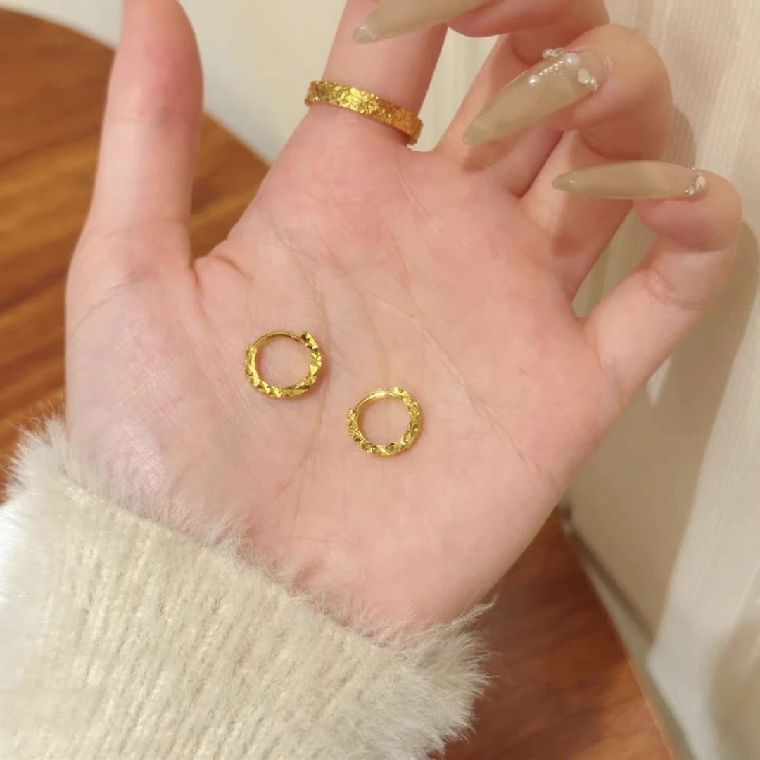 铜合金耳饰 碎冰冰时尚百搭气质耳扣