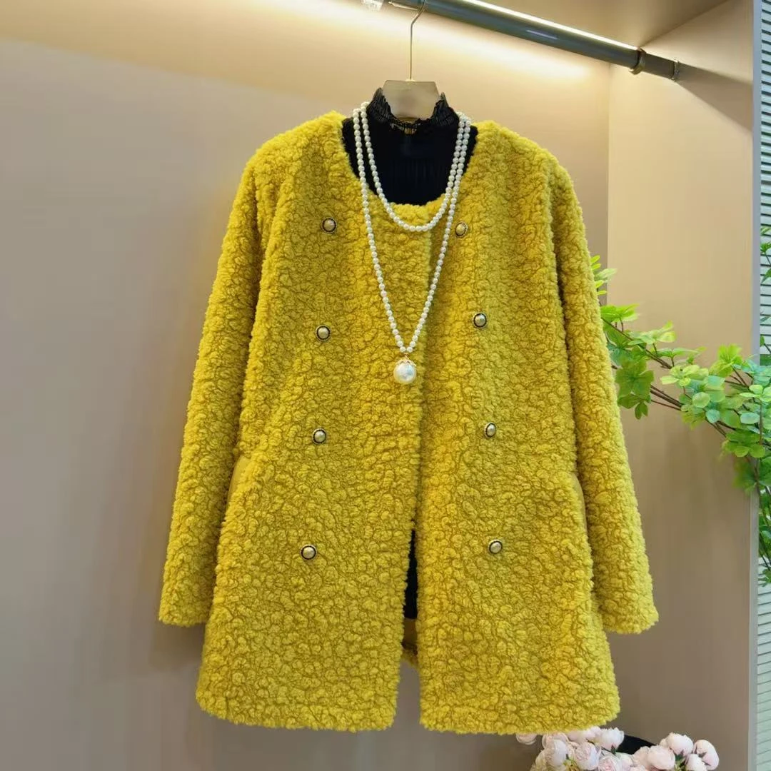 韩系高级宽松休闲减龄多巴胺外套（长80左右）