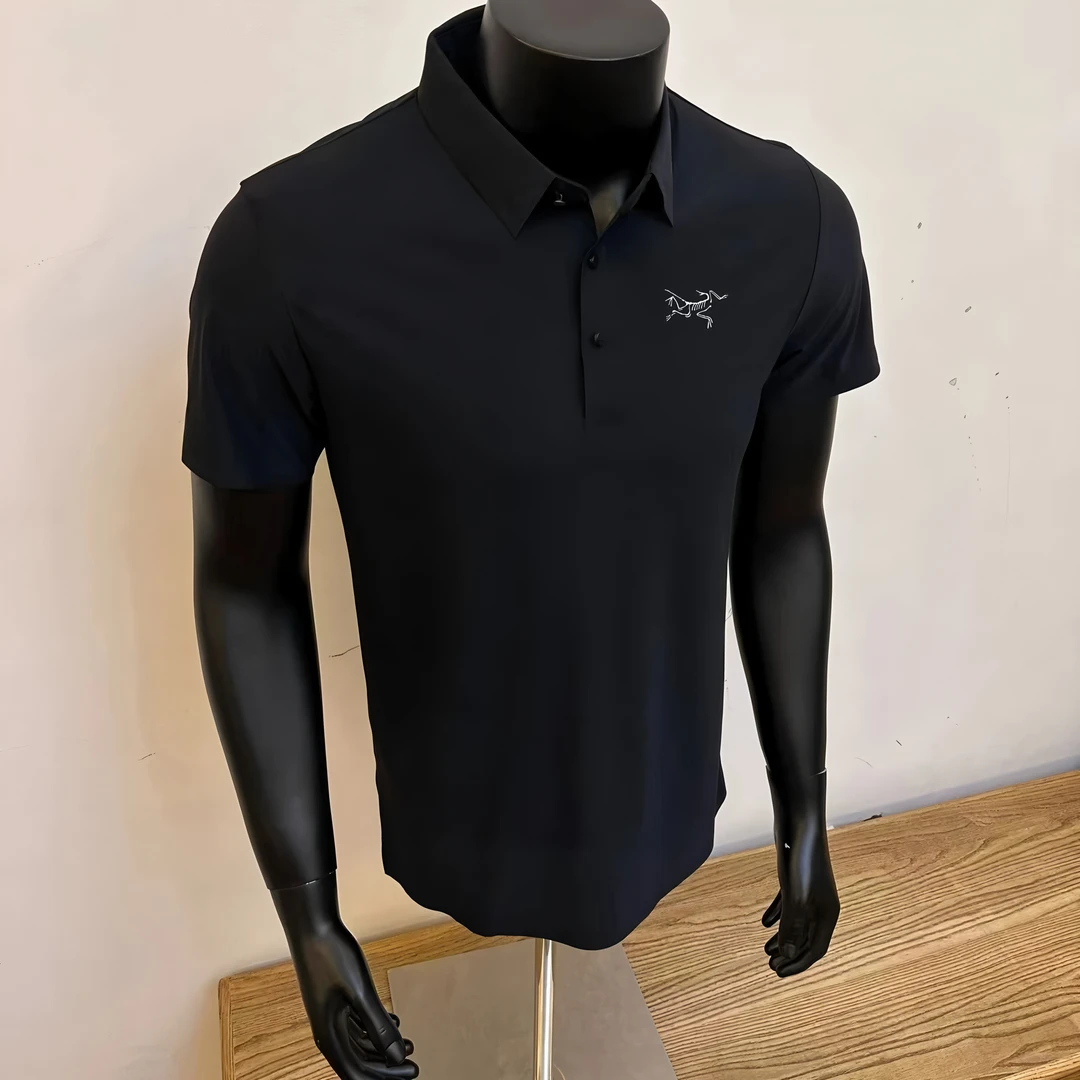 8【奥莱专供】夏季百搭茑Polo衫 纽扣男潮流胶印立体POLO衫{发正标}