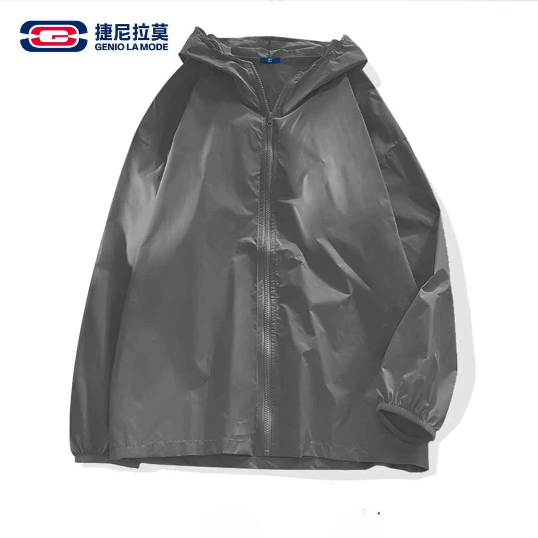 夏季休闲外套男友风皮肤衣户外骑行拉链连帽遮阳情侣装户外骑行款