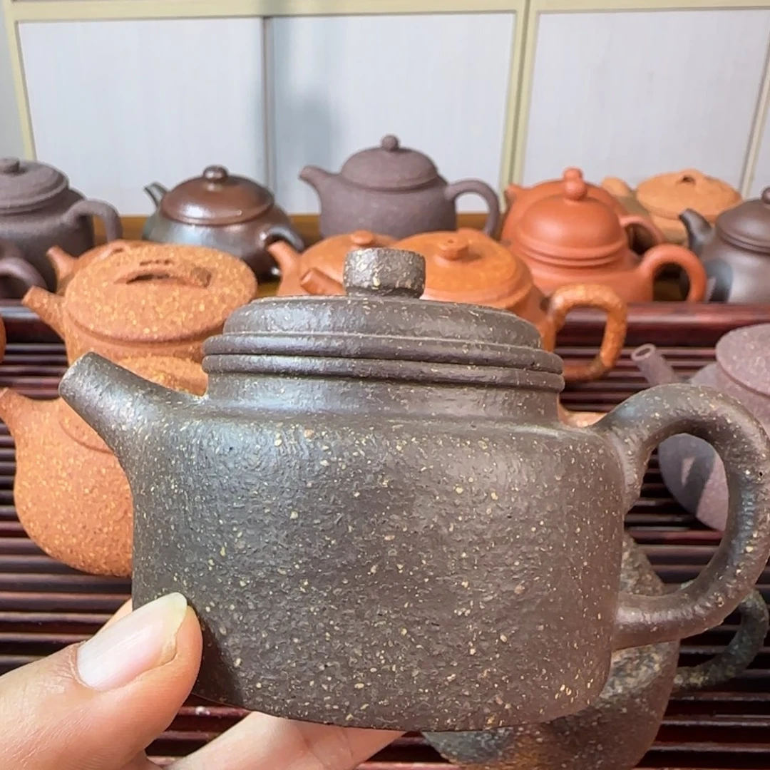 我***呢紫砂茶壶十六目红降气窑德钟150cc